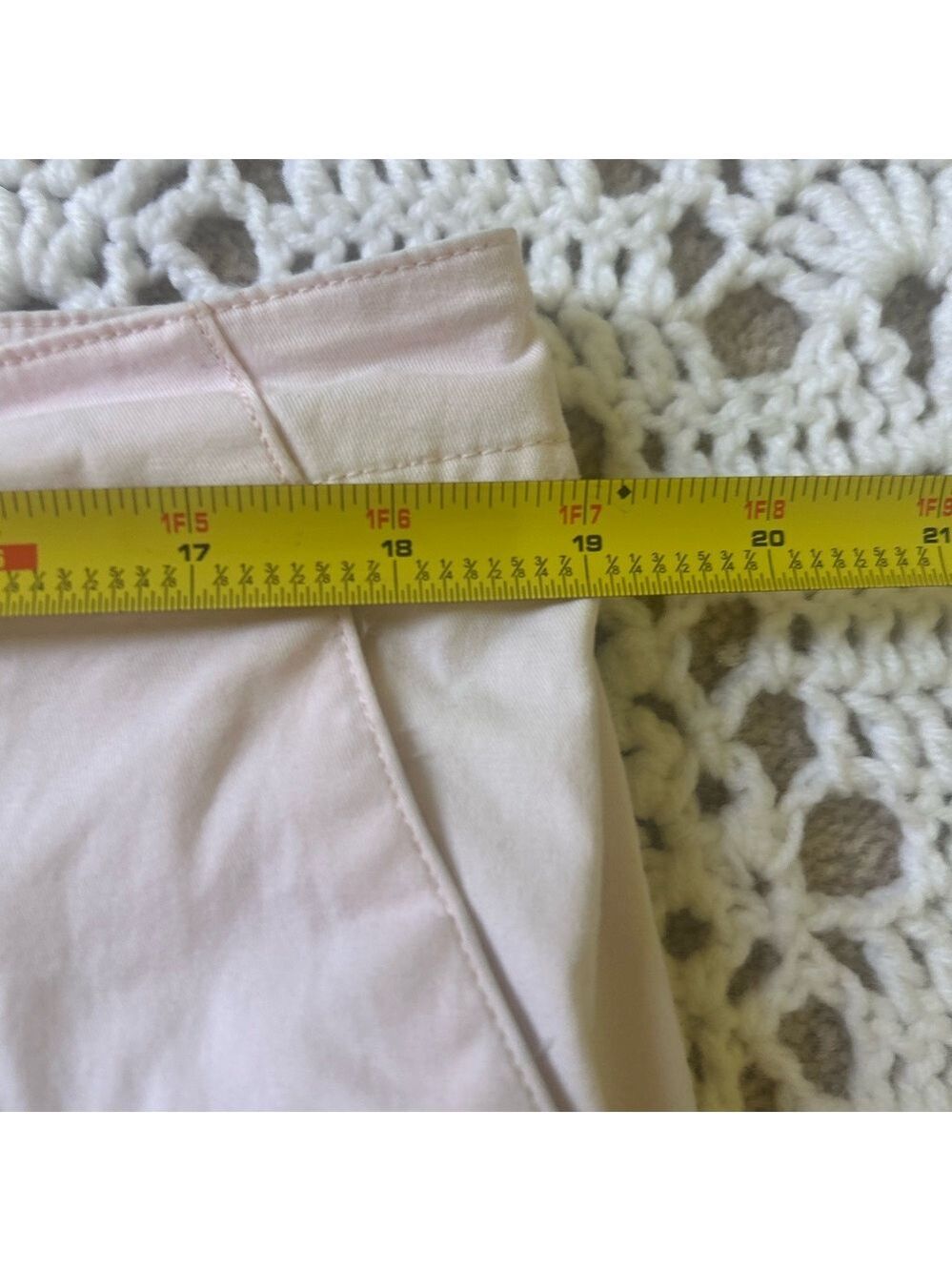 TALBOTS Bermuda Chino Casual Shorts 16 Pale Pink - Picture 6 of 9